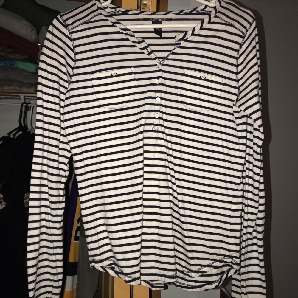 Long sleeve striped button up